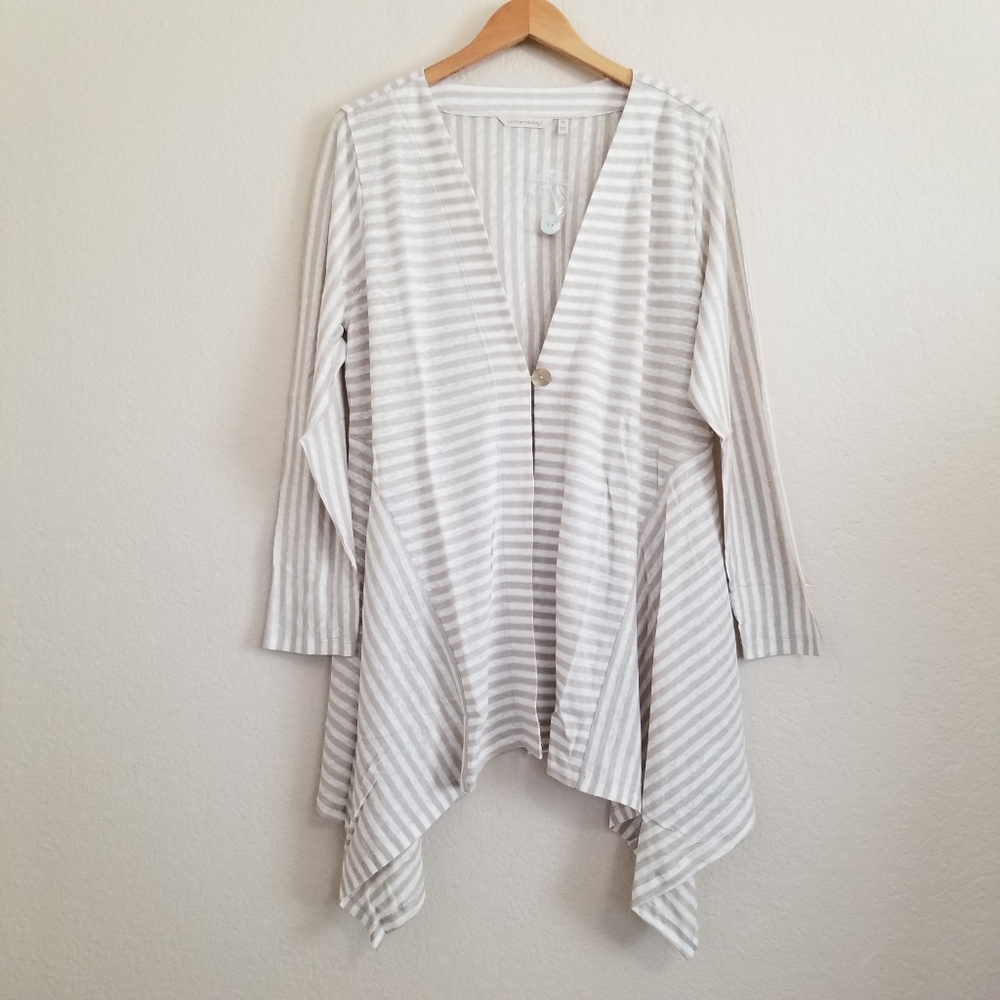 NWT Soft Surroundings Striped Cascadia Cardigan